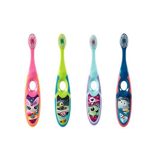 老米优品/ 挪威180年的老品牌，专业口腔。是喜欢的设计！安全无毒材质，人性化可爱抓握手柄！从0岁到成人的软毛牙刷和药膏，都在这里了！挪威Jordan进口！婴幼儿童牙刷 宝宝训练护齿乳牙刷细柔软毛 商品图7