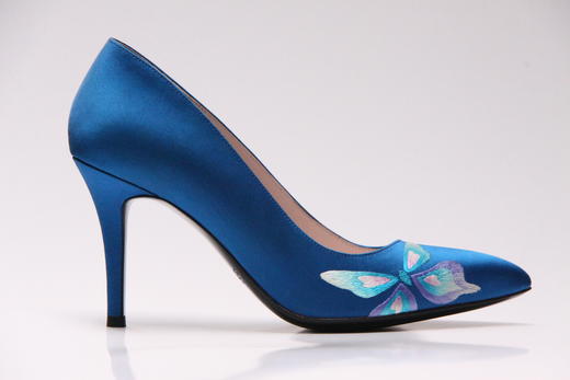 【英国前首相夫人定制鞋】sheme《蜕变》经典丝绸刺绣蝴蝶新中式高跟单鞋 商品图0