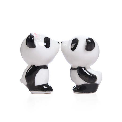 熊猫屋PANDAHOUSE陶瓷KISS接吻嘟摆件 送情侣 女友 商品图1