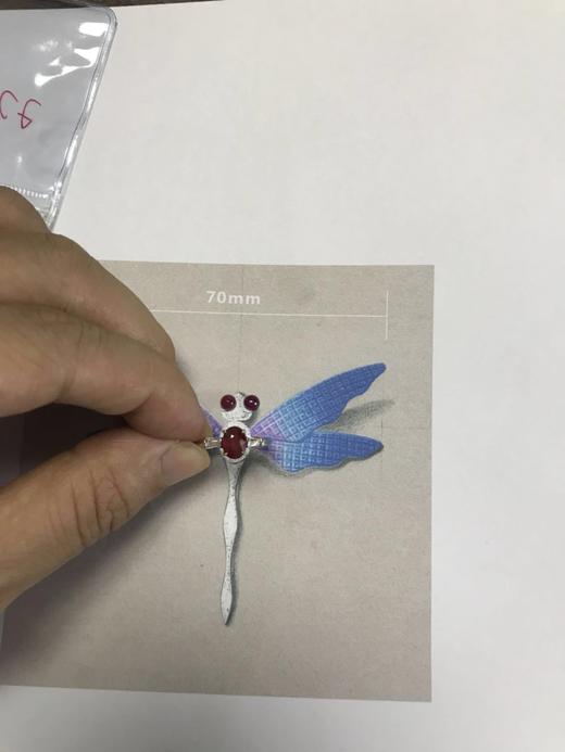 无边镶嵌蜻蜓胸针 商品图5