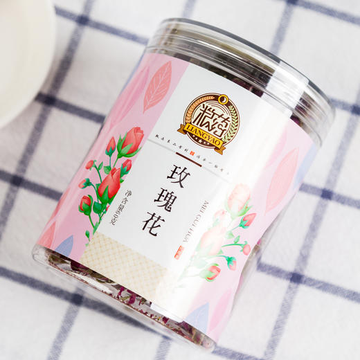 【粮药LY】玫瑰花茶 花草茶完整半开玫瑰花苞花香浓郁含维生素密封不散味（60g/罐） 商品图1