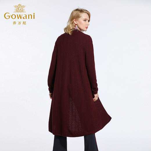 乔万尼春装薄款毛衣气质修身直筒针织开衫外套EB3M289 商品图3