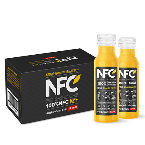 100%NFC橙汁300ml*24瓶一箱