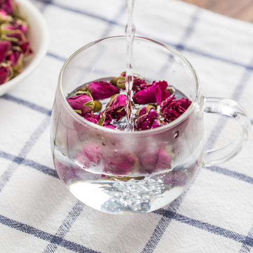 【粮药LY】玫瑰花茶 花草茶完整半开玫瑰花苞花香浓郁含维生素密封不散味（60g/罐） 商品图5