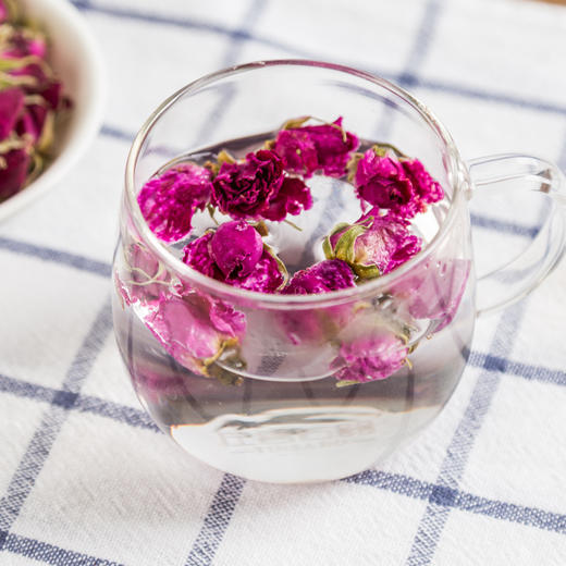 【粮药LY】玫瑰花茶 花草茶完整半开玫瑰花苞花香浓郁含维生素密封不散味（60g/罐） 商品图6