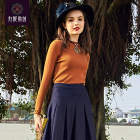 【伯妮斯茵】驼色3E6771针织衫