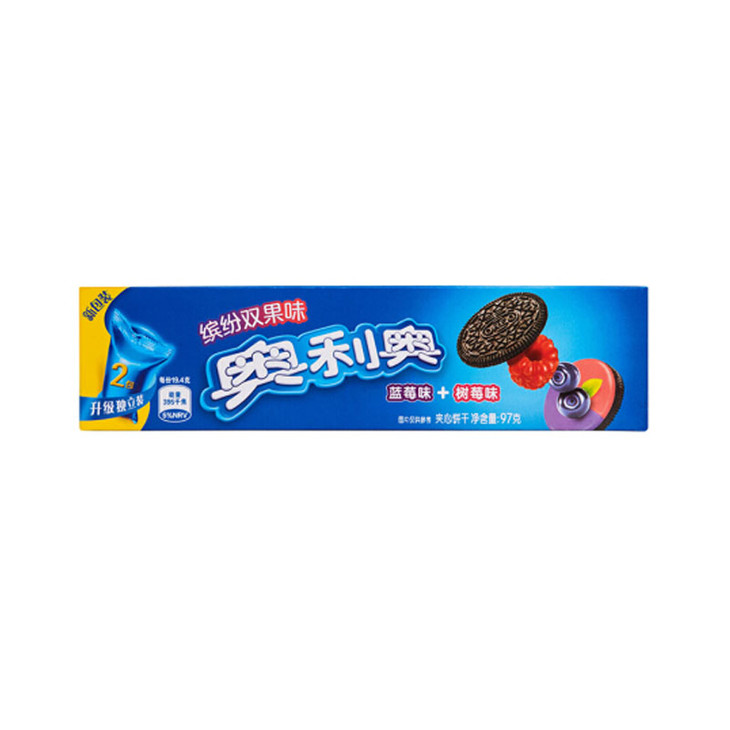 奥利奥缤纷蓝莓味树莓饼干97g