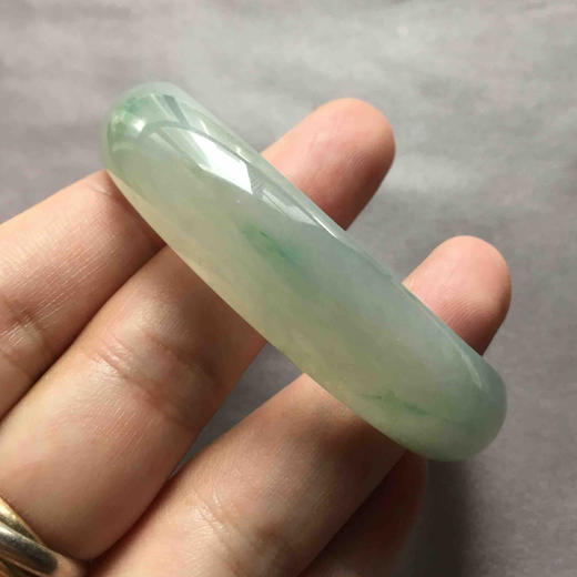 糯冰种黄加绿翡翠贵妃镯55 商品图6