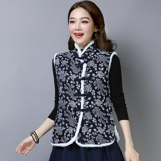 gn5679ma印花加厚唐装棉马甲