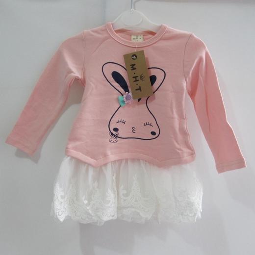 【公主系列】女童 带蕾丝连衣裙 可爱小兔 4色可选 商品图0