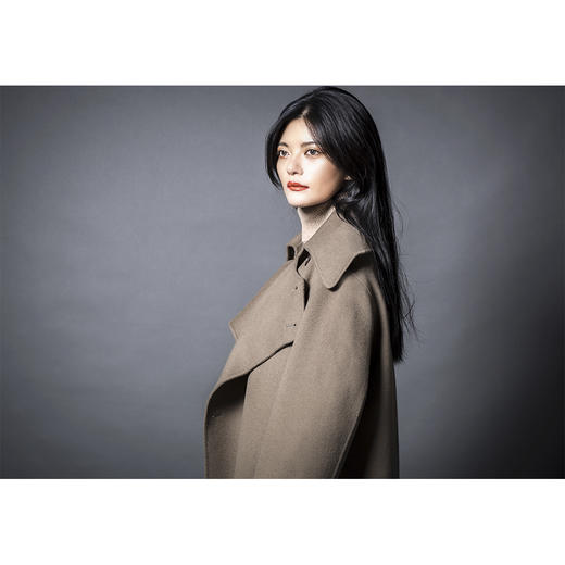 BLEND by purée #1010 羊毛绒混纺慵懒挡风片大翻领大衣 商品图9