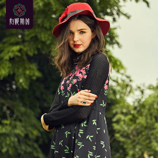 3S6774--黑色连衣裙--阿让特伊花田--《画尽世间光影，只为挚爱的女人》 商品图3