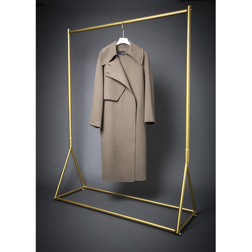 BLEND by purée #1010 羊毛绒混纺慵懒挡风片大翻领大衣 商品图12