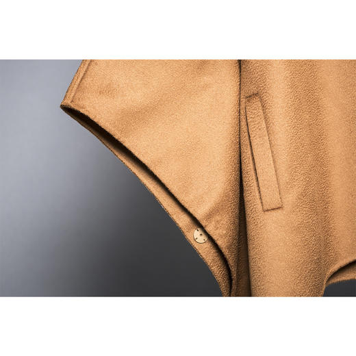 BLEND by purée #0229 羊毛绒混纺个性连帽斗篷 商品图14