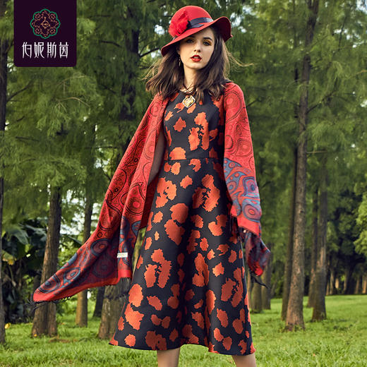 【伯妮斯茵】浪漫印花无袖连衣裙 3S6775 商品图3