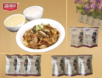 洛河川腌猪肉黄米干豆角套装小礼盒400g 商品图0