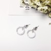 六鑫珠宝 创意简约锆石圆环耳钉 925银针 时尚气质 商品缩略图3