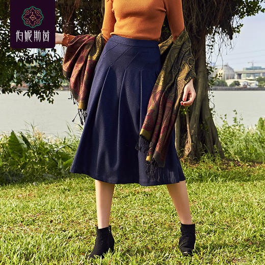 【伯妮斯茵】简约时尚毛呢半裙--阿让特伊花田--《画尽世间光影，只为挚爱的女人》】3B6752 商品图7