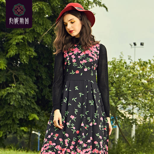 3S6774--黑色连衣裙--阿让特伊花田--《画尽世间光影，只为挚爱的女人》 商品图5