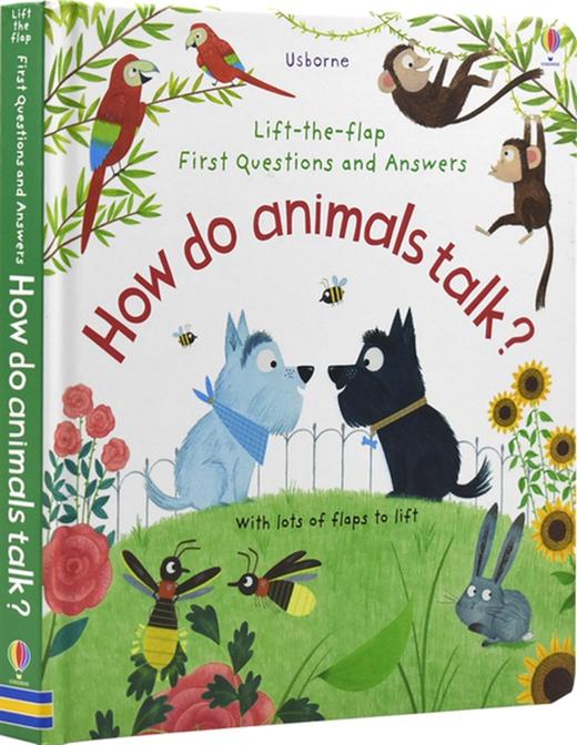 中商原版动物如何沟通英文原版howdoanimalstalk翻翻纸板书动物科普