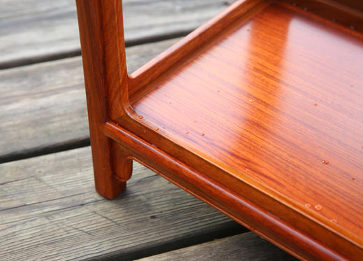 红桥红  家具严选  缅甸花梨（大果紫檀）【71明式素面 小茶水架】 商品图4