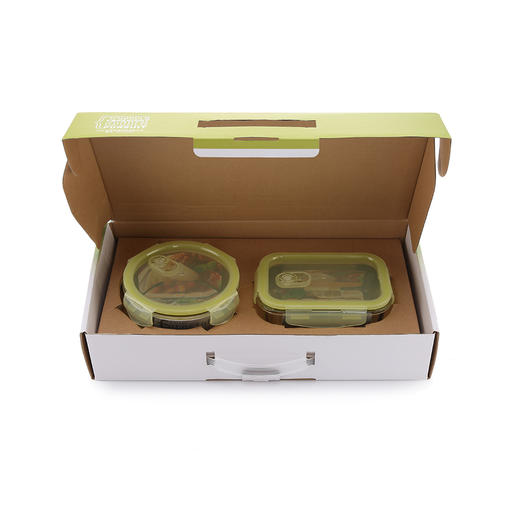 FU-D262 I DO耐热玻璃保鲜盒两件套-方600ml+圆600ml 商品图4