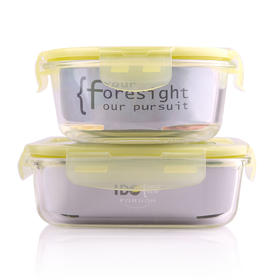 FU-D262 I DO耐热玻璃保鲜盒两件套-方600ml+圆600ml