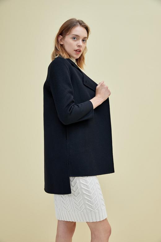 秋冬 女装侧开叉羊绒呢大衣  SJF16W503N 商品图4