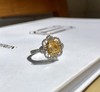 一克拉黄色钻石经典花朵元素戒指 商品缩略图3