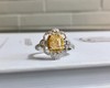 一克拉黄色钻石经典花朵元素戒指 商品缩略图1