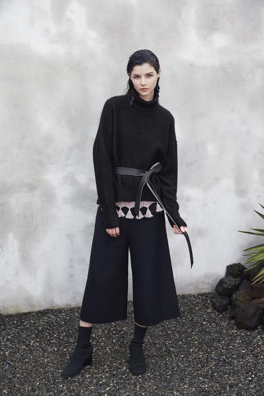  秋冬 女式羊绒呢阔腿裤 SJF17W310N 商品图0