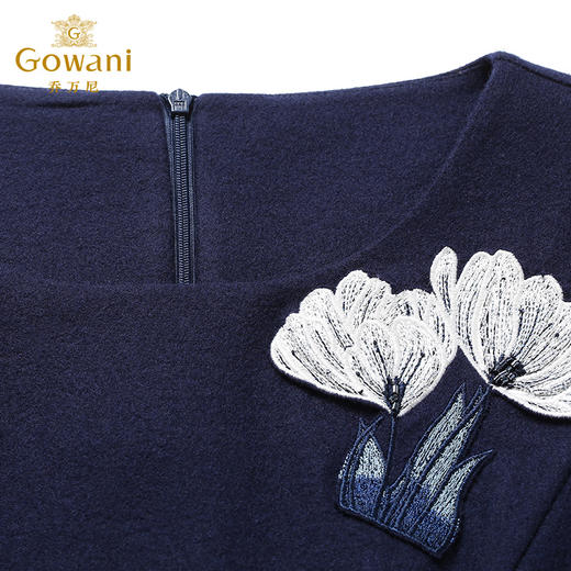 乔万尼春冬修身收腰气质羊毛针织连衣裙EB3E322 商品图3