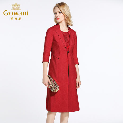 乔万尼风衣中长款春季修身名媛典雅七分袖外套大气EB3A209 商品图2