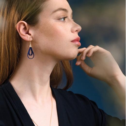 北京仓｜Vlum-Gouttes-皇家蓝 耳环［法国设计师］ 商品图0