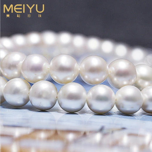 美裕珍珠至简淡水珍珠项链6575mm白近圆微瑕中强光aa98458