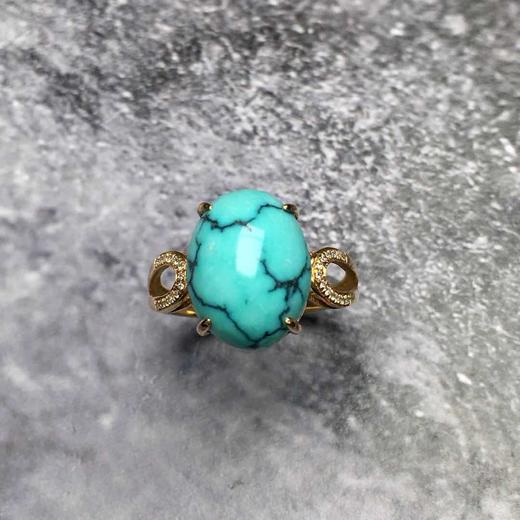 900881绿松石蛋面戒指