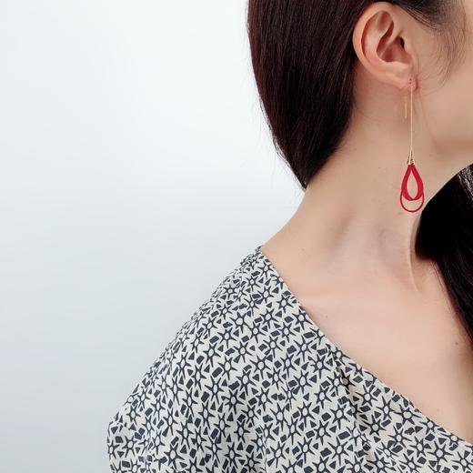 北京仓｜Vlum-Gouttes-樱桃红 耳线［法国设计师］ 商品图1