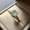 高冰种翡翠莲蓬戒指18k黄金镶嵌 商品缩略图0