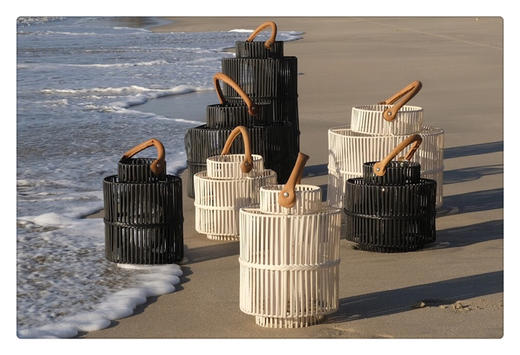 NS家居nsfurniture进口手工藤制户外灯笼烛台-大NSDE-SYN 013*Khaki/Cream/Black 商品图3