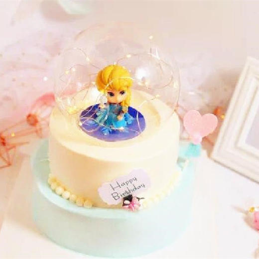 爱莎公主·灯光玻璃球儿童公主女王生日蛋糕 商品图0