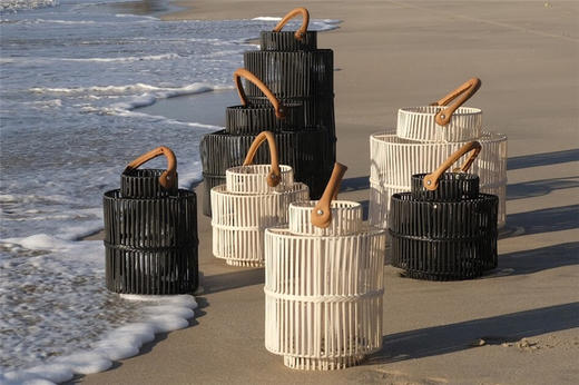 NS家居nsfurniture进口手工藤制户外灯笼烛台-小NSDE-SYN 010*Khaki/Cream/Black 商品图4