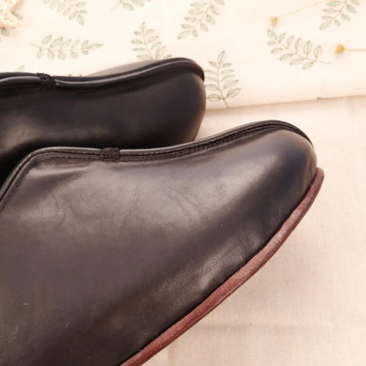 内联升男鞋冬季手工棉鞋镶芯牛皮底羊毛毡皮便安棉鞋7136A 商品图4