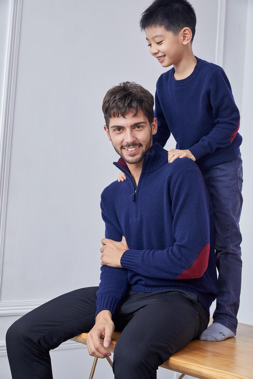 秋冬 半高领拉链男套衫  SJF18M253N 商品图4