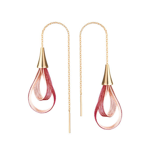 北京仓｜Vlum-Gouttes-双色酒红 耳线［法国设计师］ 商品图0