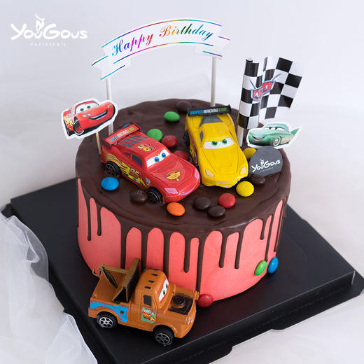 麦昆汽车总动员主题造型奶油蛋糕
