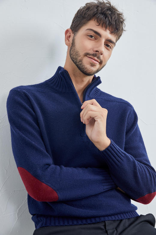 秋冬 半高领拉链男套衫  SJF18M253N 商品图2