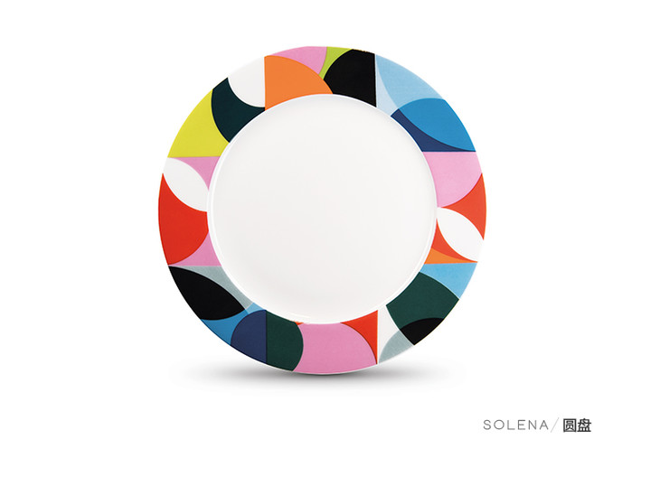 remember德国创意骨瓷餐盘圆盘茶盘果盘托盘ins陶瓷碟子