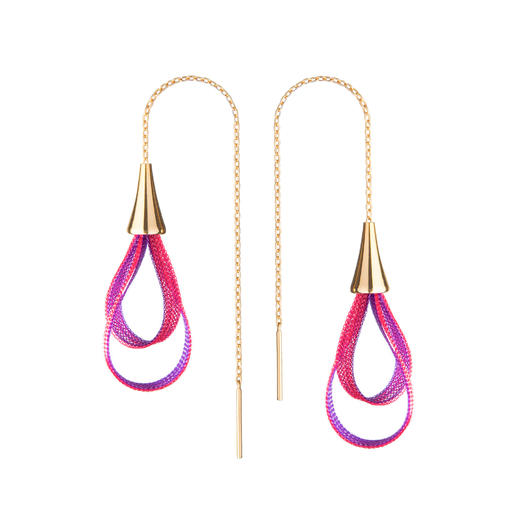 北京仓｜Vlum-Gouttes-双色黑加仑紫 耳线［法国设计师］ 商品图0