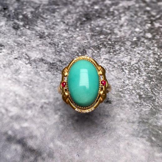 900930绿松石蛋面戒指
