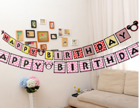卡通生日字母挂旗（不可单独购买）